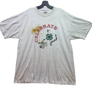 Vintage 4-H Shirt Mens Extra Large Single Stitch Spell Out Grunge Streetwear